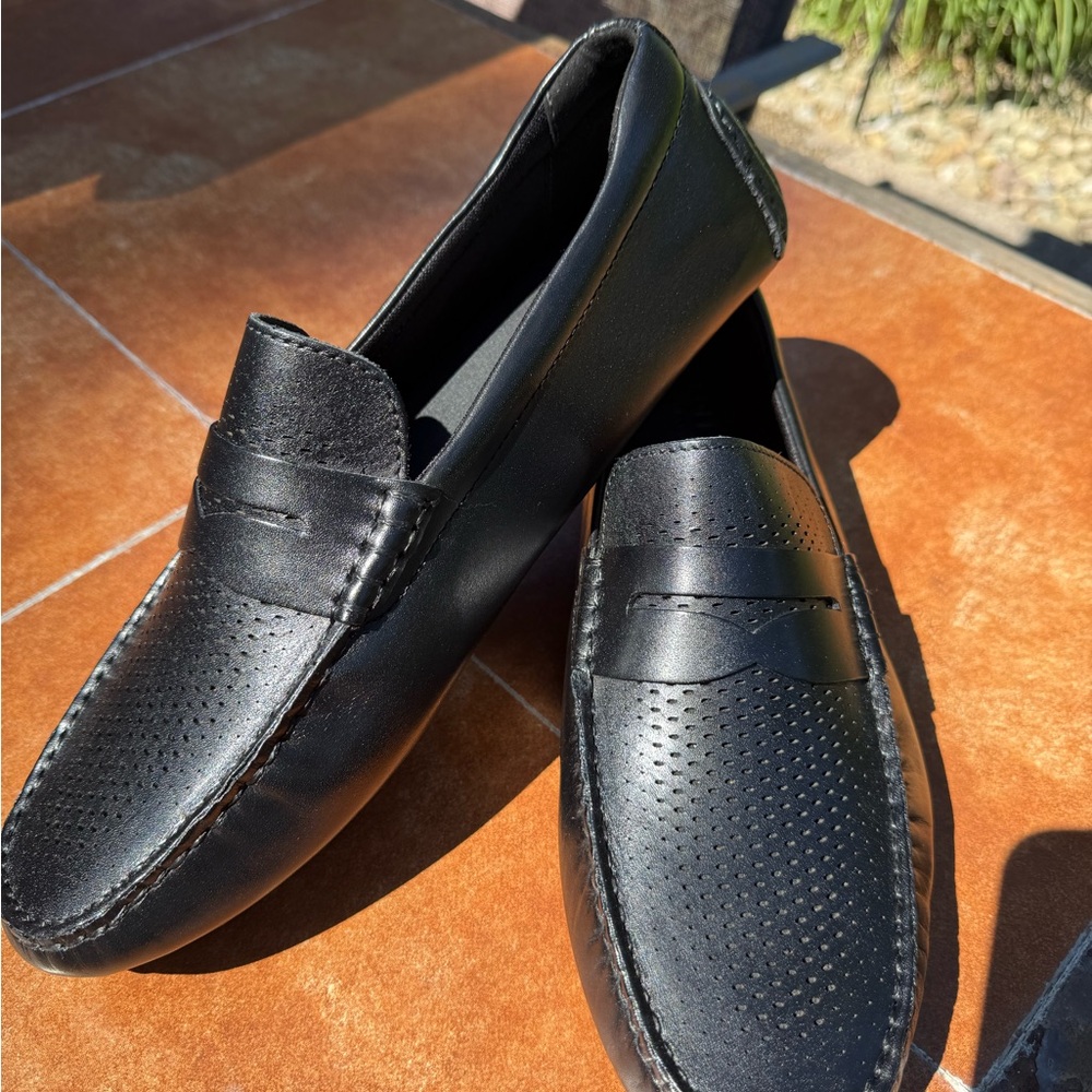 NEW Cole Haan Grand Laser Penny Driver Loafer 10.5 Black